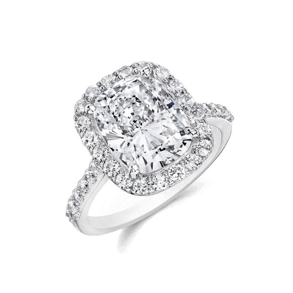 ♥️ Engagement ring, Oval Cushion 4.0 Ct. 14K Ring, by Birkat Elyon size 5 1/2 - Picture 6 of 16